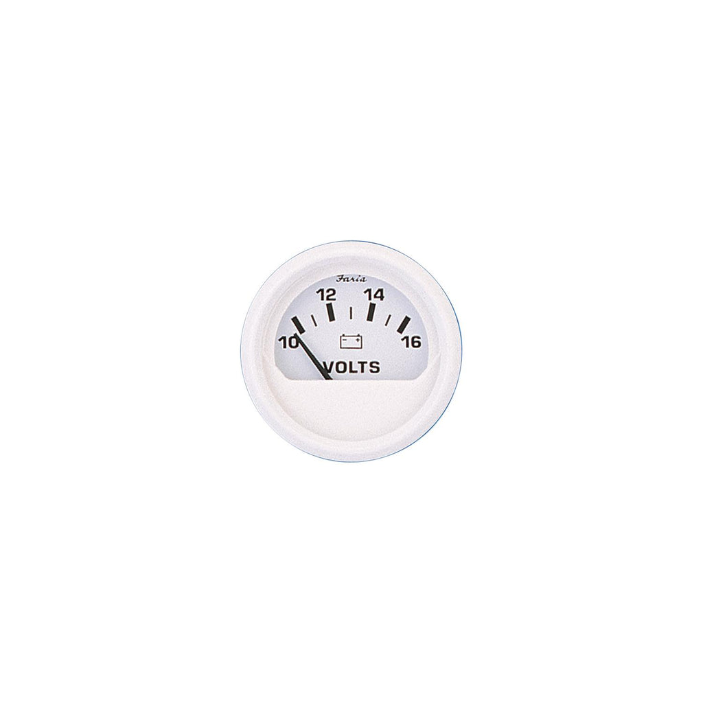 Faria Instruments Faria Instruments Faria Dress White 2" Voltmeter Gauge (10-16 VDC)