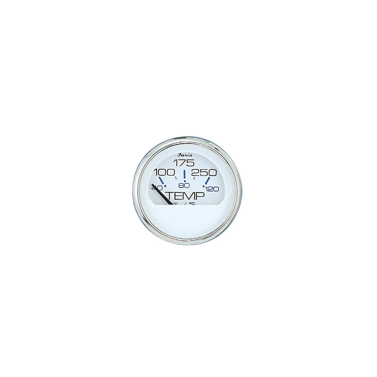 Faria Instruments Faria Chesapeake SS White 2" Gauge - Water Temperature Gauge (100-250F) 678-13804