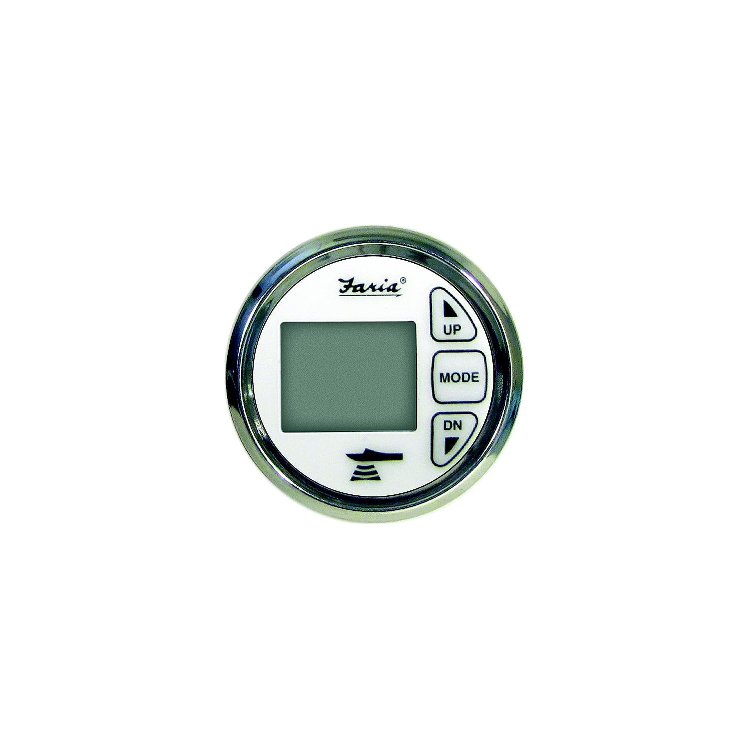 Faria Instruments Faria Instruments Faria In-Dash Dual Temperature Digital Depth Sounder With Transom Mounted Transducer a...