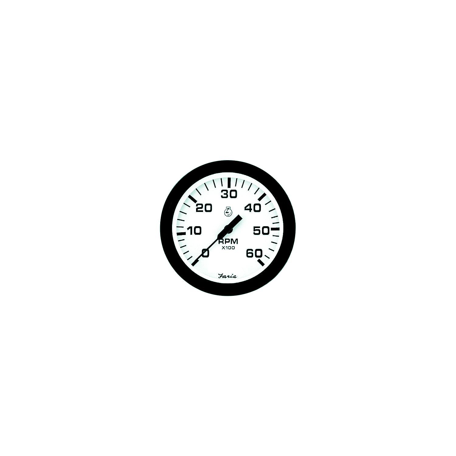 Faria Instruments Faria Instruments Faria Euro 4" Gauge - 6000 RPM Tachometer (Gas) (Inboard & I/O)