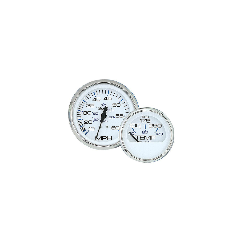 Faria Instruments Faria Instruments Faria Chesapeake SS White 4" Gauge - Tachometer, 6000 gas inboard & I/O engines