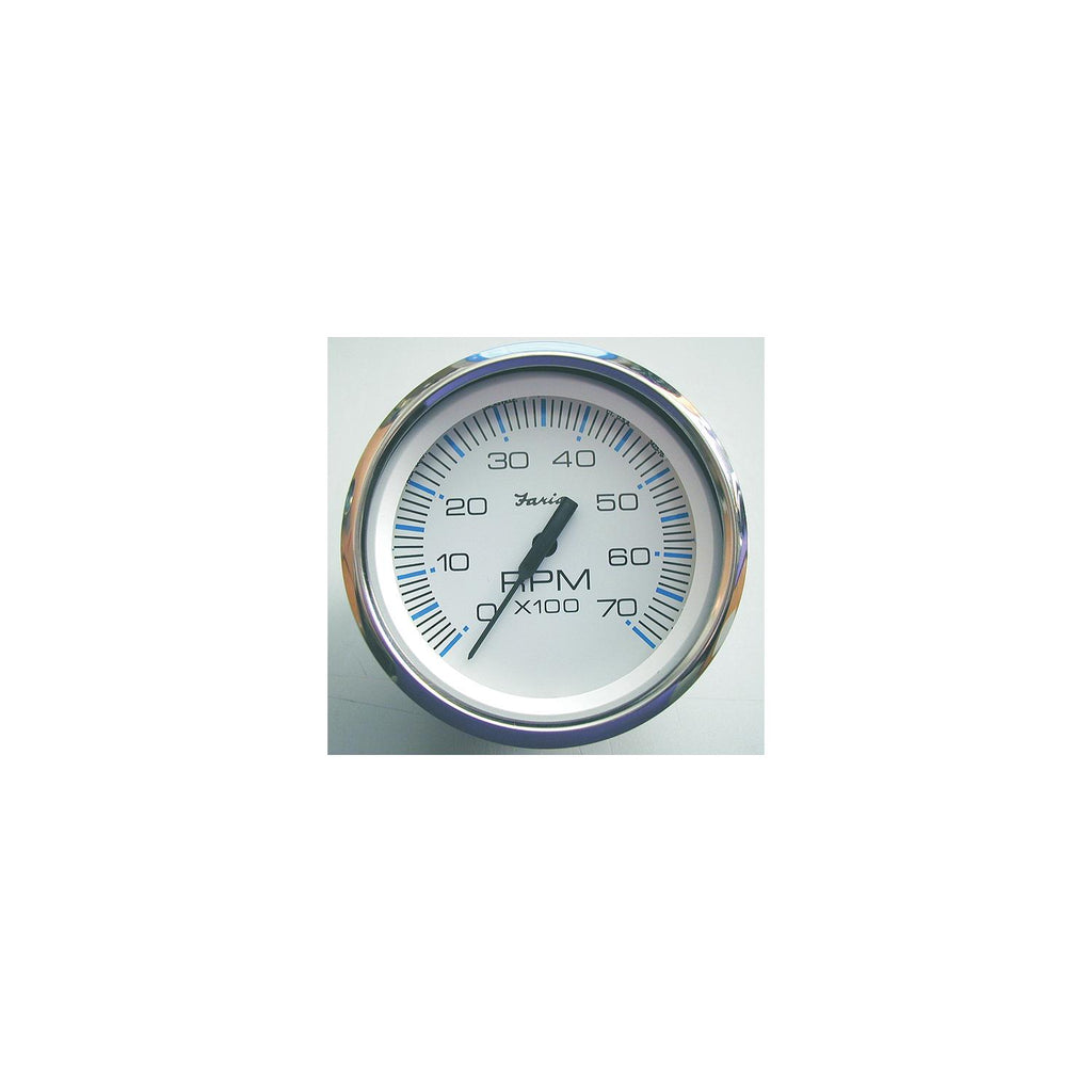Faria Instruments Faria Instruments Faria Chesapeake SS White 4" Gauge - Tachometer, 6000 gas inboard & I/O engines