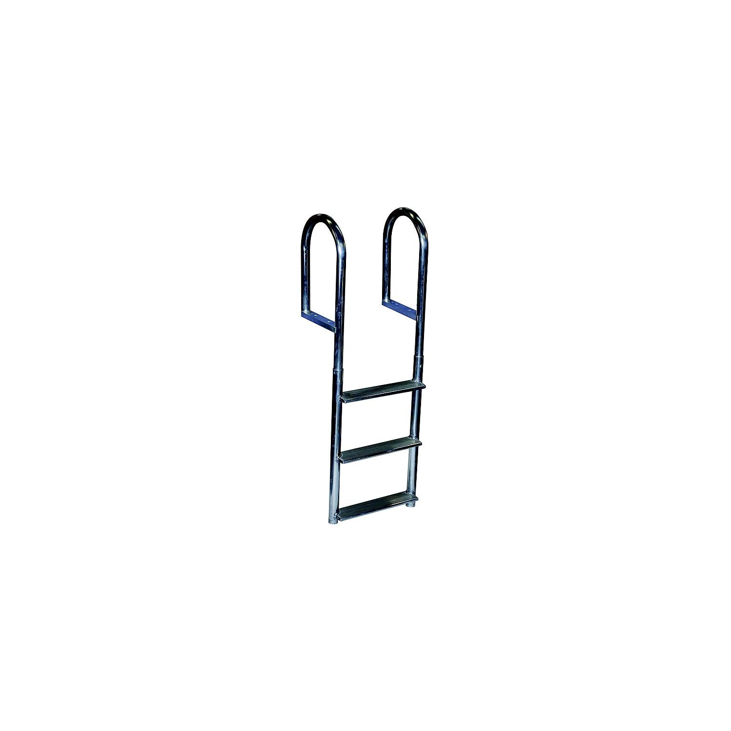 Dock Edge 2045F Welded Aluminum Fixed Wide 5-Step Ladder 686-2045F