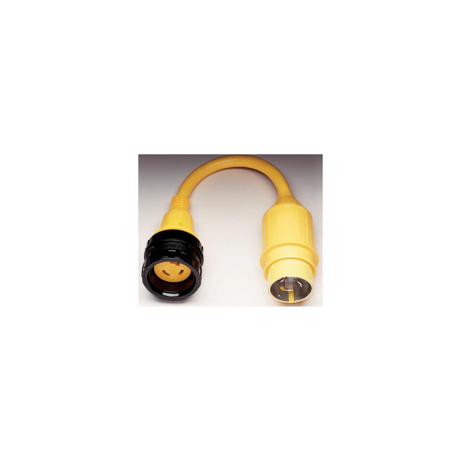 Marinco Marinco Standard Pigtail Adapter Dock Side Male 20A 125V Locking to Boat Side Female 30A 125V Locking With Sealing...