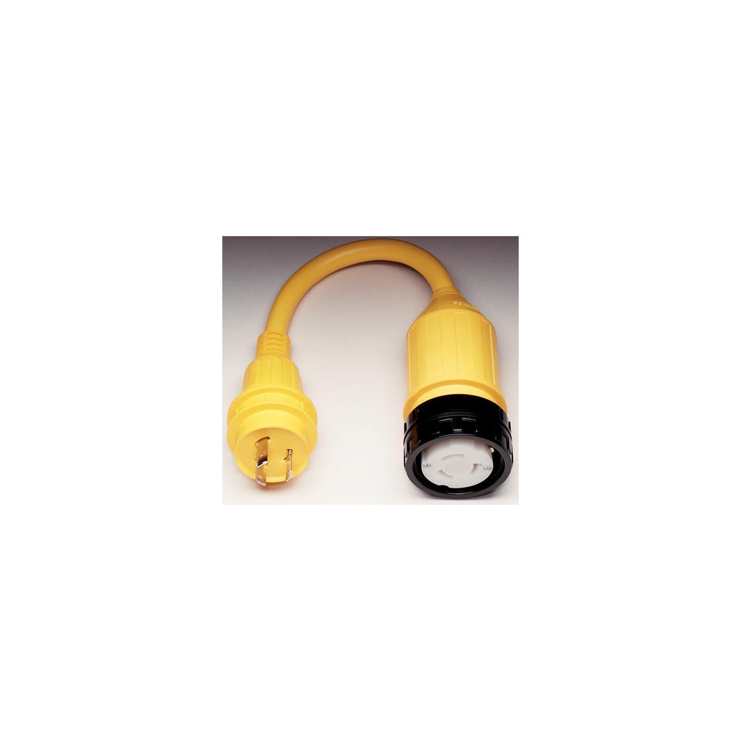 Marinco Marinco Standard Pigtail Adapter Dock Side Male 30A 125V Locking to Boat Side Female 50A 125V Locking With Sealing...