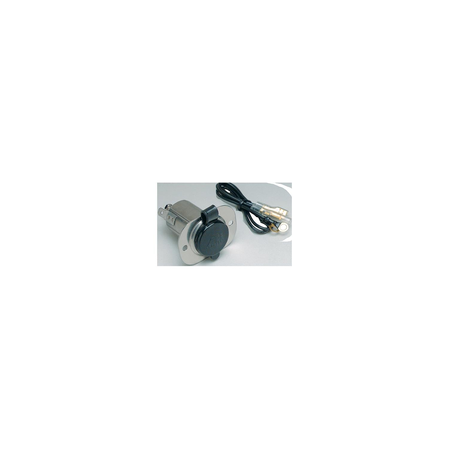 Marinco 12V Stainless Steel Receptacle With Protective Cap 69-20036