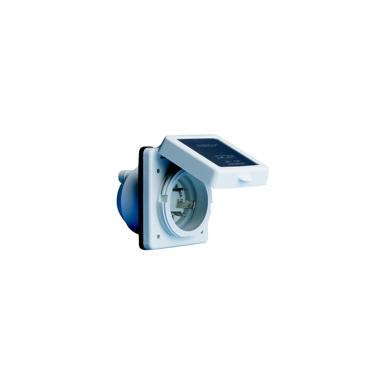 Marinco 30A/125V Power Inlet With Stainless Steel Trim 69-301ELB