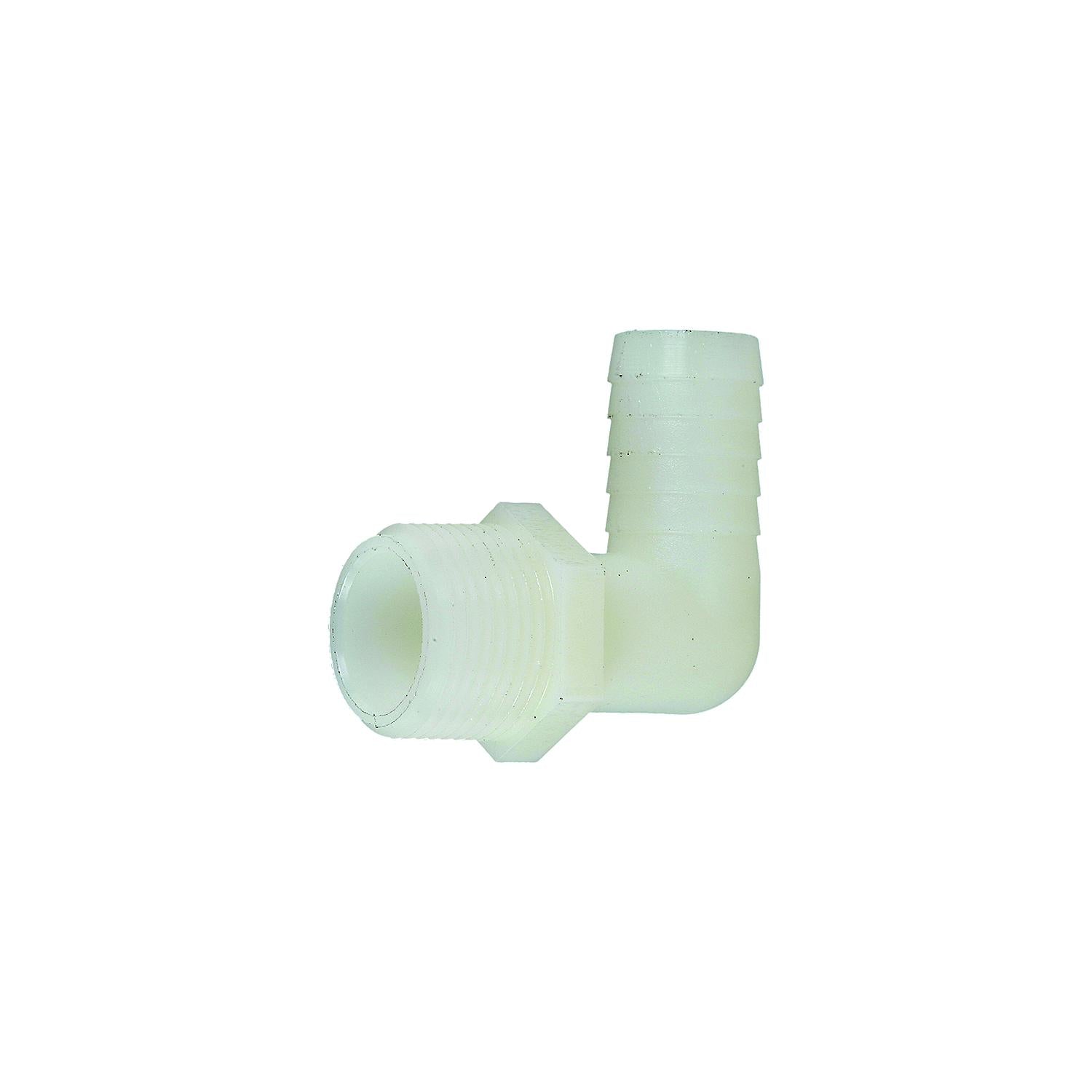 Green Line Hose & Fittings Green Line G21N90050075 Nylon 90° Male Pipe To Hose Adaptor, 1/2" Pipe to 3/4" Hose 691-G21N90050075