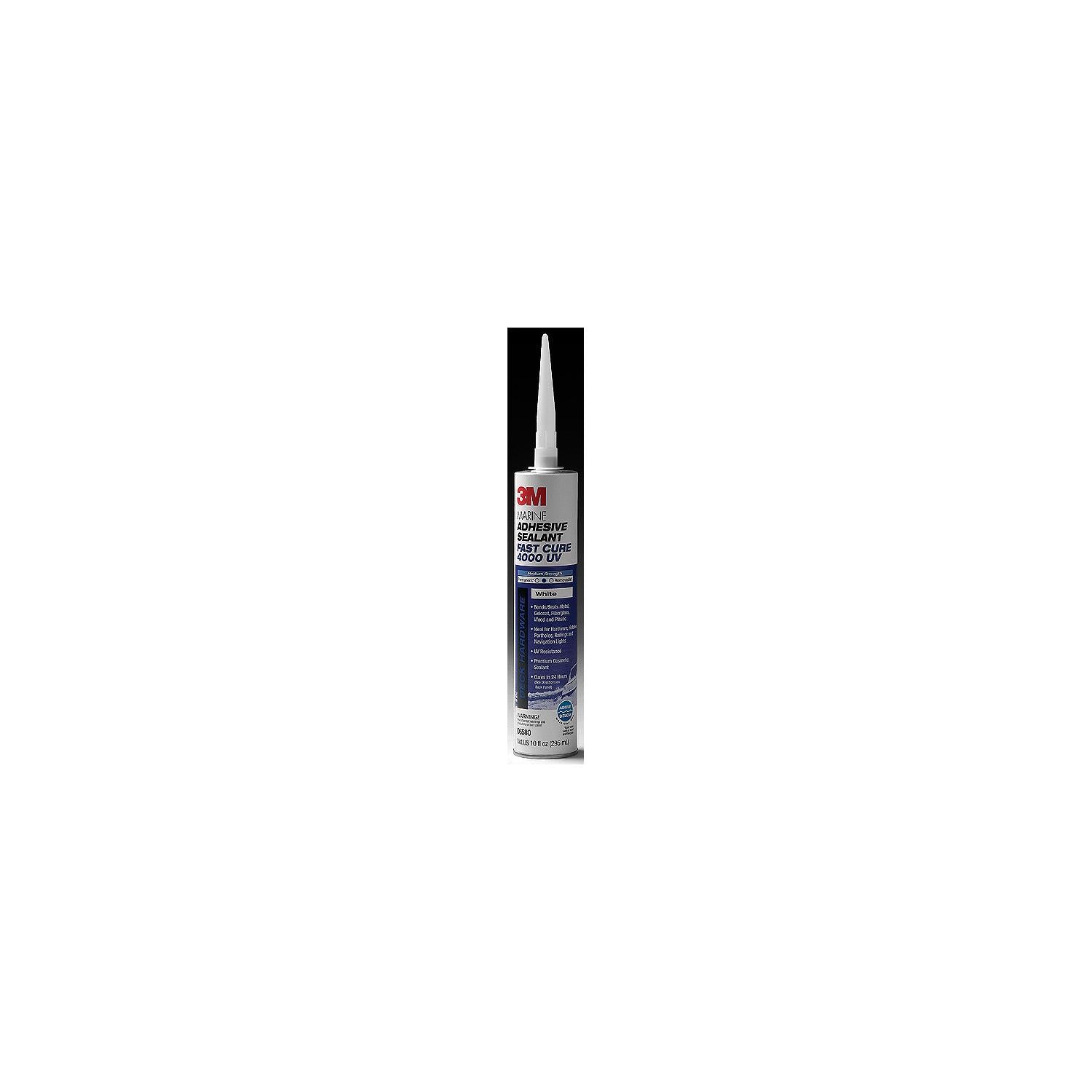 3M 06580 4000UV Fast Cure Sealant, White, 10 oz. Cartridge 71-06580