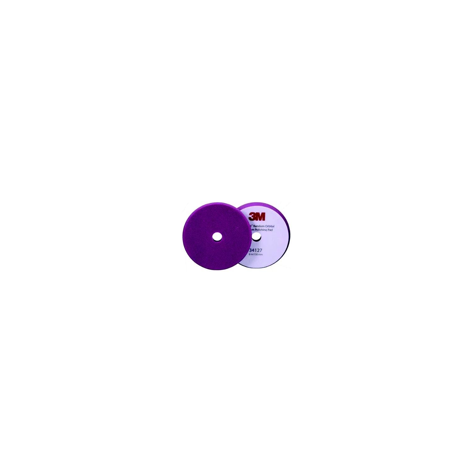 3M 3M™ Marine 34127 Perfect-It™ Random Orbital Foam Compounding Pad, 6" Fine, Purple, 2 Pads/Bag