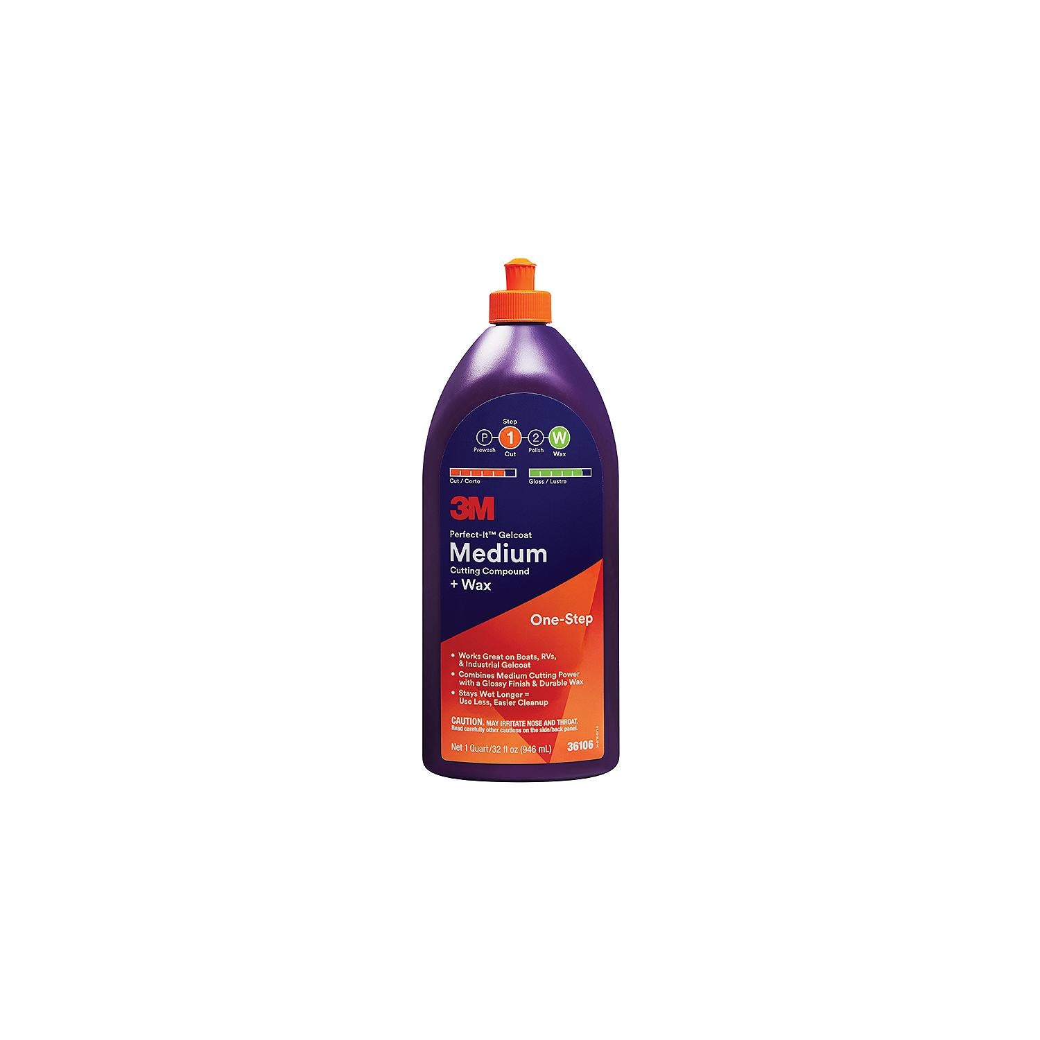 Perfect-It™ Gelcoat Medium Cutting Compound/Wax, Pt. 71-36105