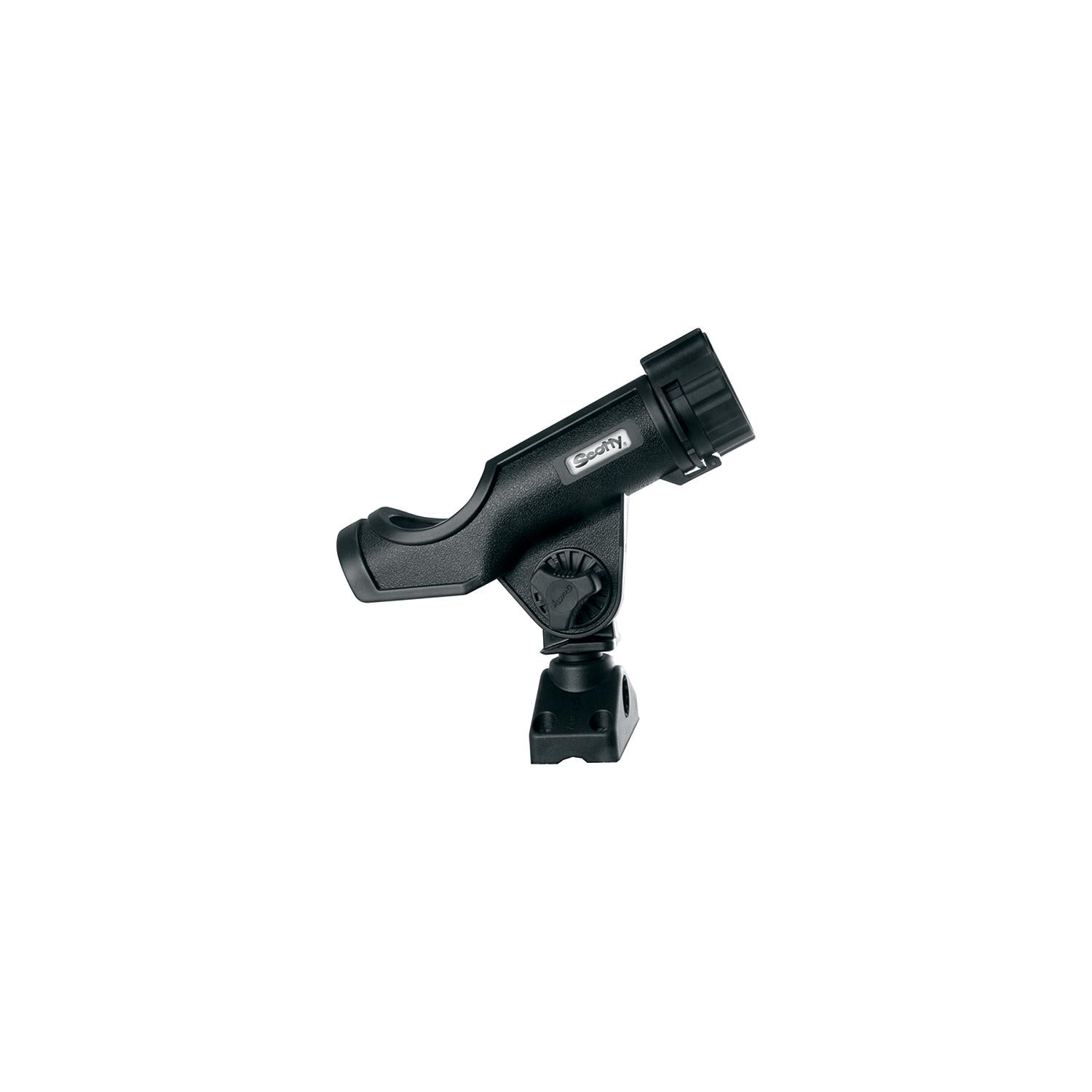 Scotty 230BK Powerlock Rod Holder w/#241 Side/Deck Mount, Black 736-230BK