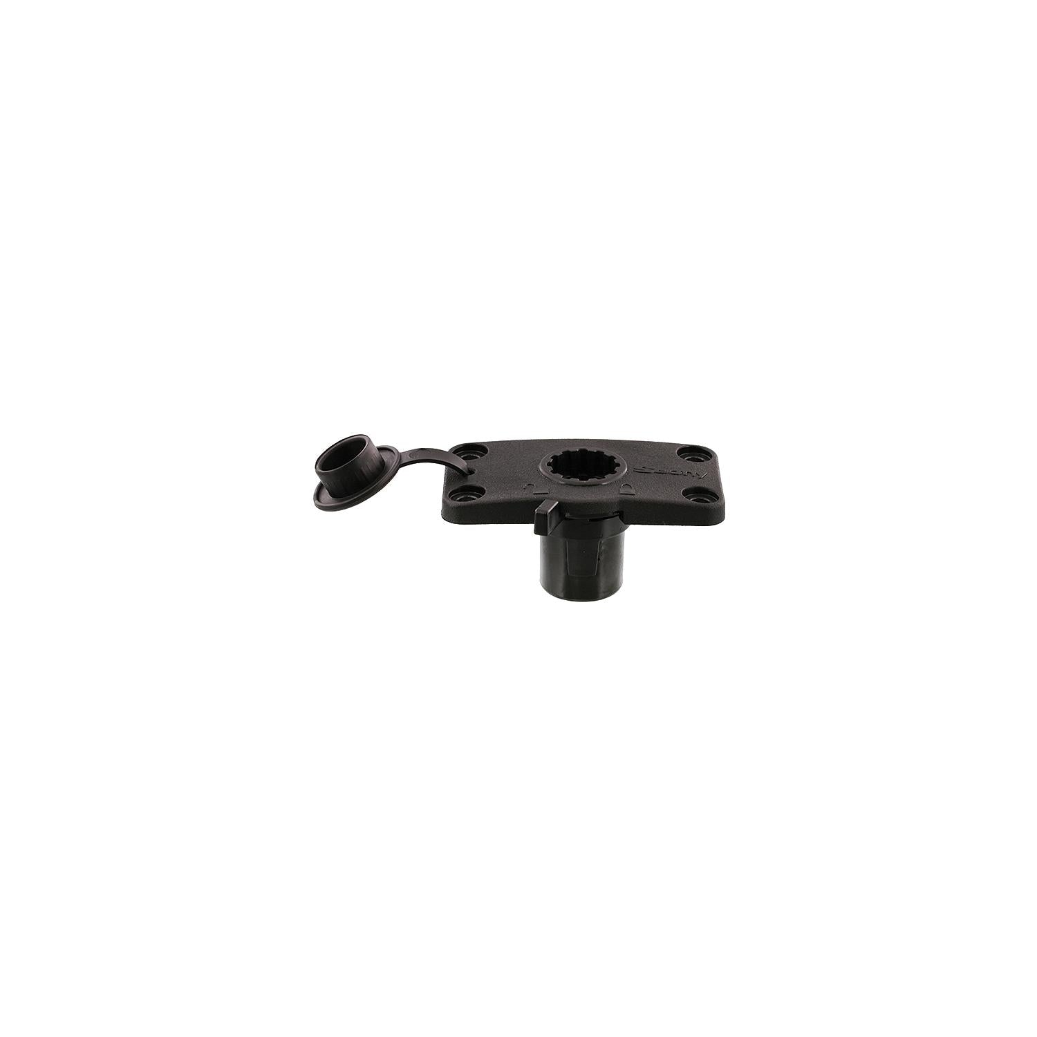 Scotty 244LBK Flush Mount Bracket, Black, Locking 736-244LBK