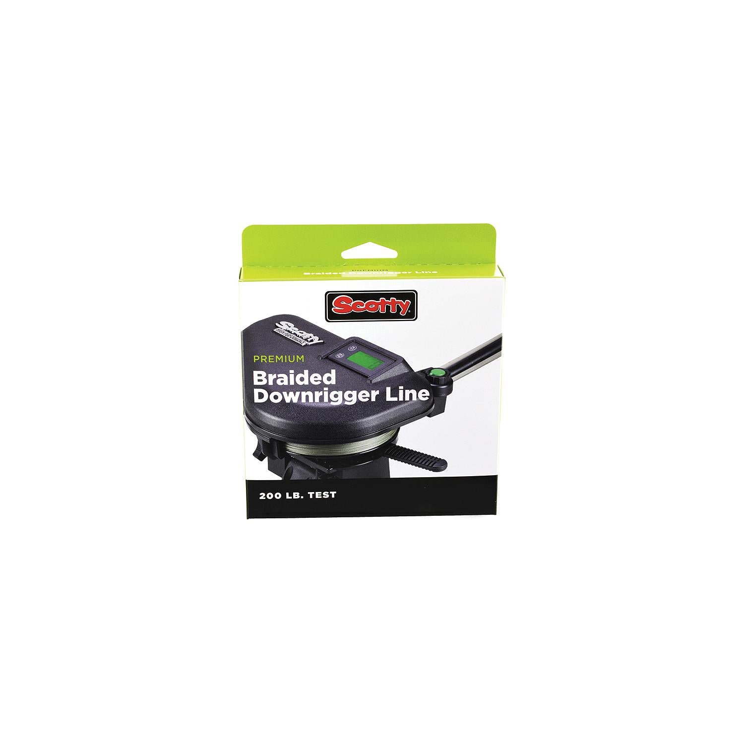 Scotty 2701K 200 lb. Premium Power Braid Downrigger Line, 300' Green, 6/case 736-2701K