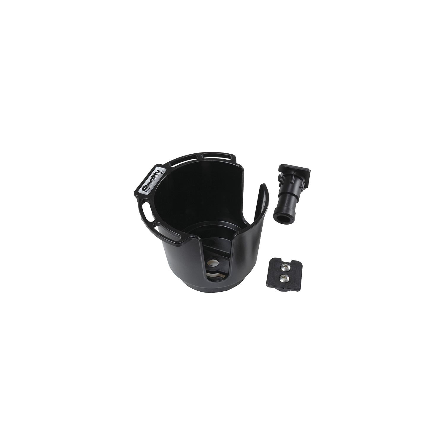 Scotty XXX Drink Holder w/Bulkhaed/Gunnel/Rod Holder Mt., Black, 12/case 736-311BK