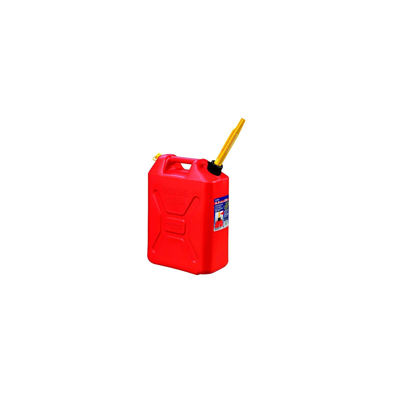 Scepter 03609 Manual Vent Military Style Gasoline Jerry Can w/CRC, 5.3 Gal./20L, Red 770-03609