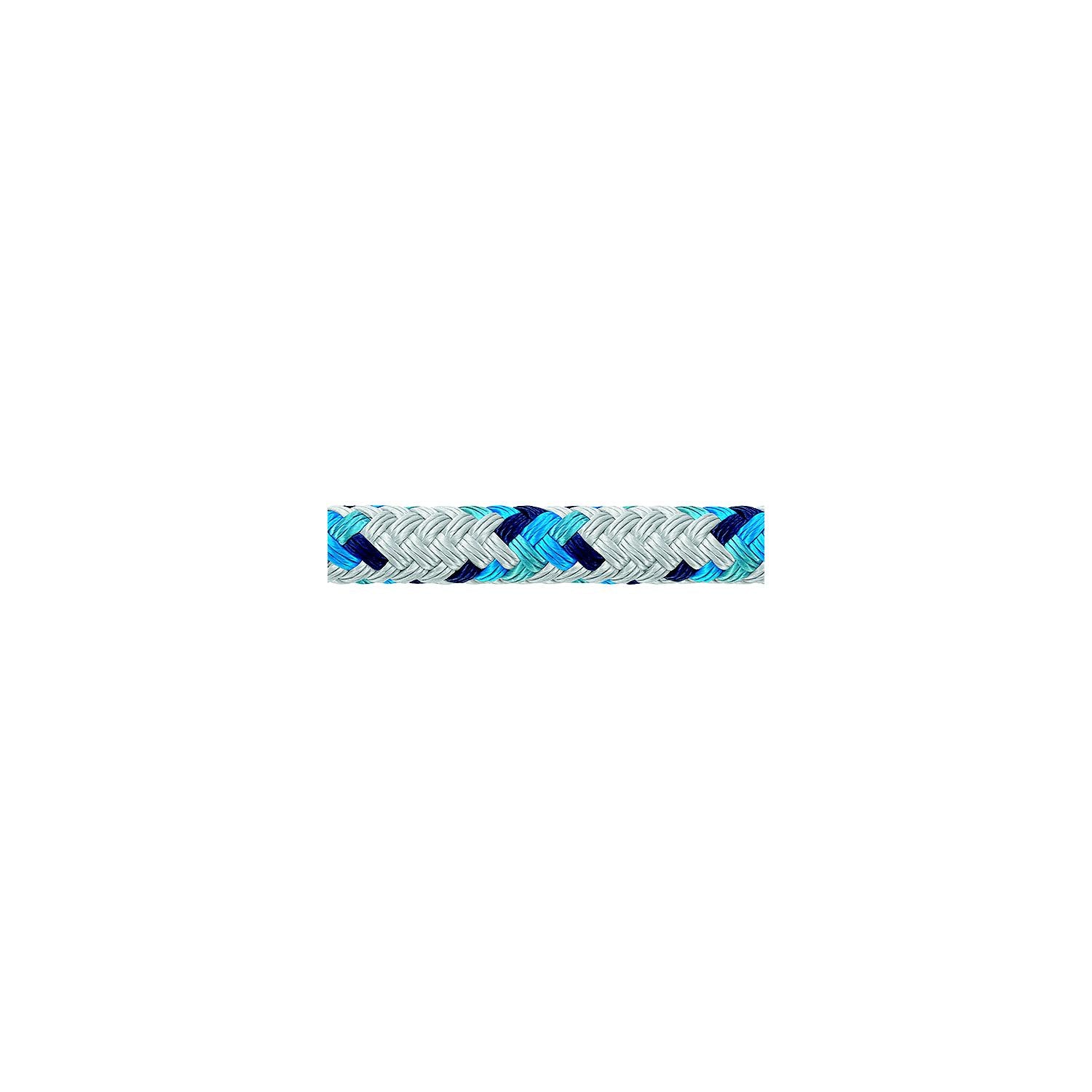 Samson Rope Samson 435032805030 XLS3 Yacht Braid, 1/2" (12mm) x 500', White w/Blue 83-435032805030