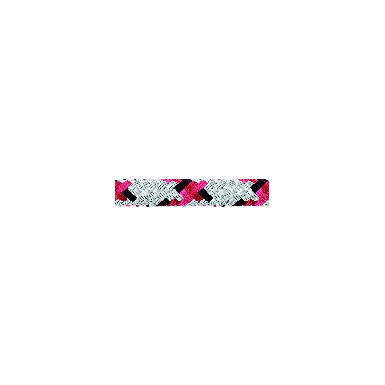 Samson 435020405030 XLS3 Yacht Braid, 5/16" (8mm) x 500', White w/Red Tracer 83-435020405030