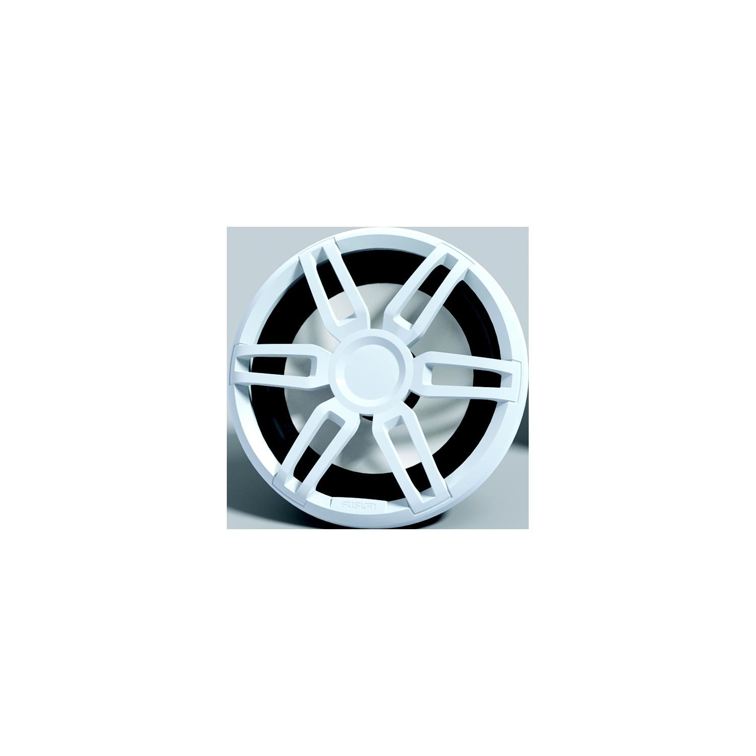 Fusion 0100219820 XS-SL10SPGW Series 10" Marine Subwoofer, LED, Sport White & Grey Grills 830-0100219820