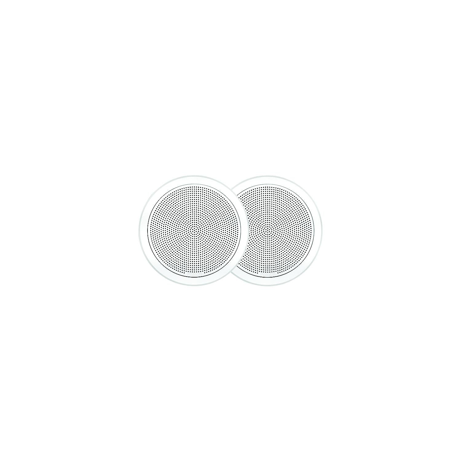 Fusion 0100229900 FM Series 6.5" Round Flush Mount Marine Speakers, 1 pr., White 830-0100229900