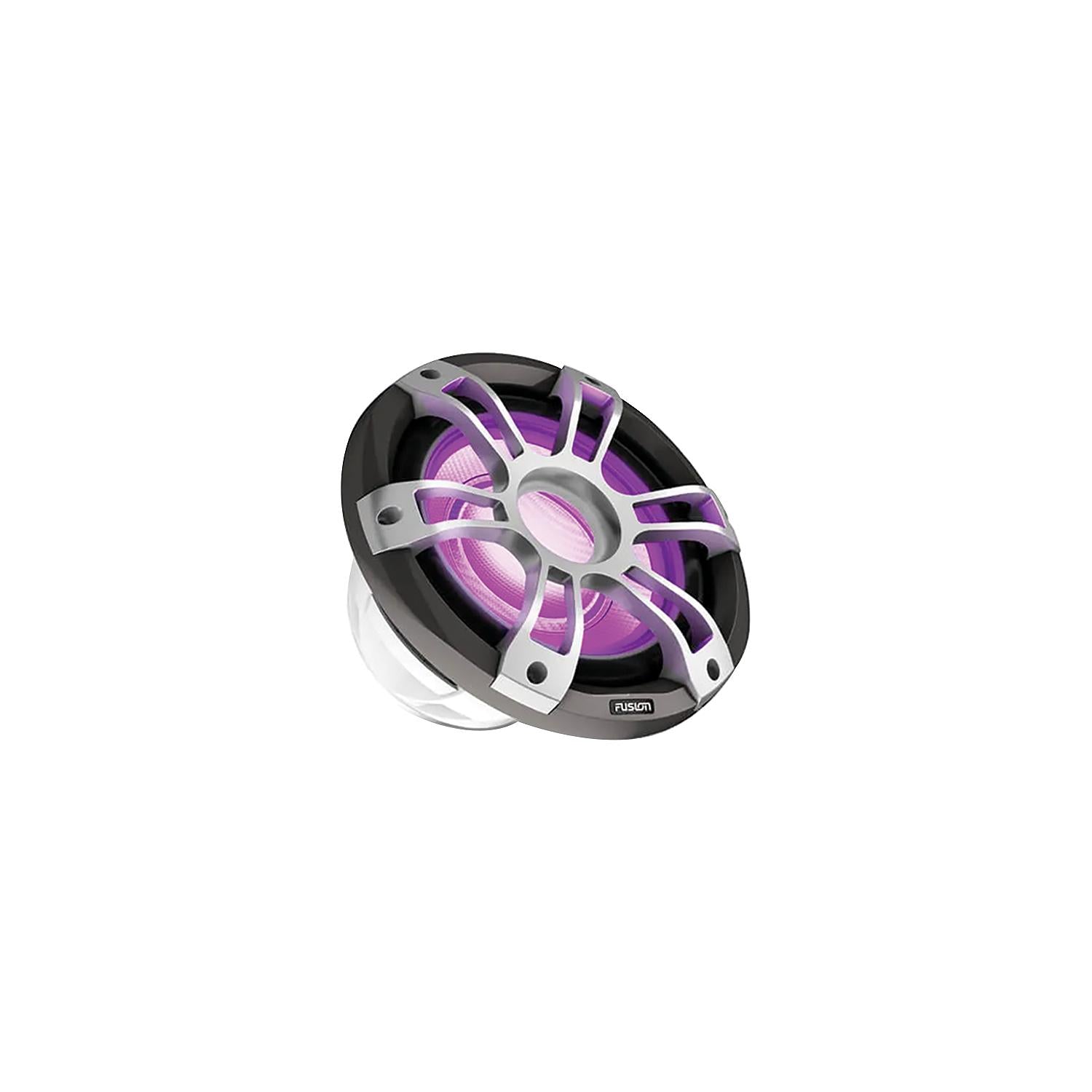 Fusion 0100277411 Signature LED Sport Series 3i Marine Subwoofer, 10", Gray w/Metallic Painted Grill 830-0100277411