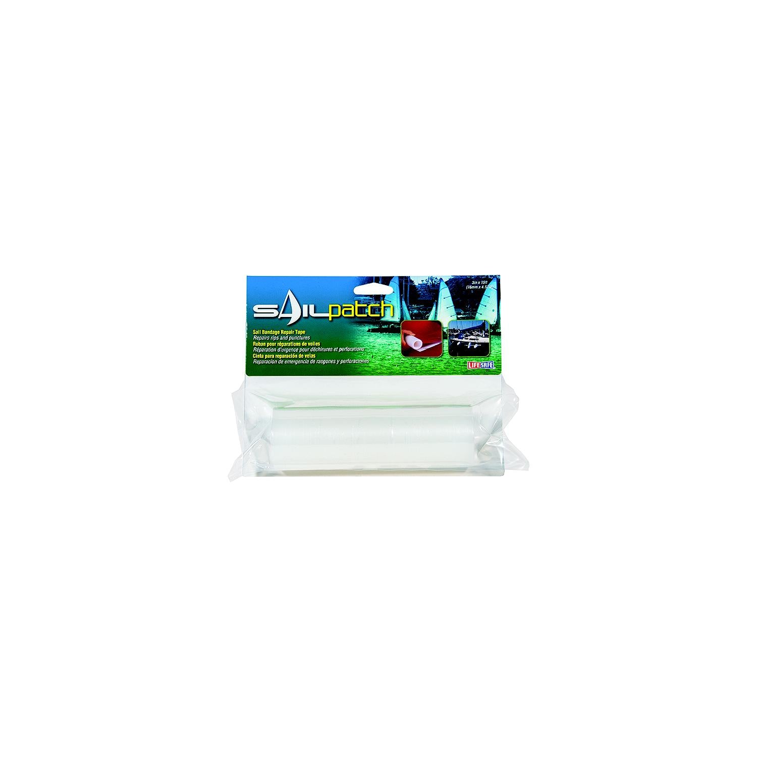 Life Safe Super Clear UV Stablized Ultra Strong Sail Patch Repair Tape 6" x 10' 834-RE1175
