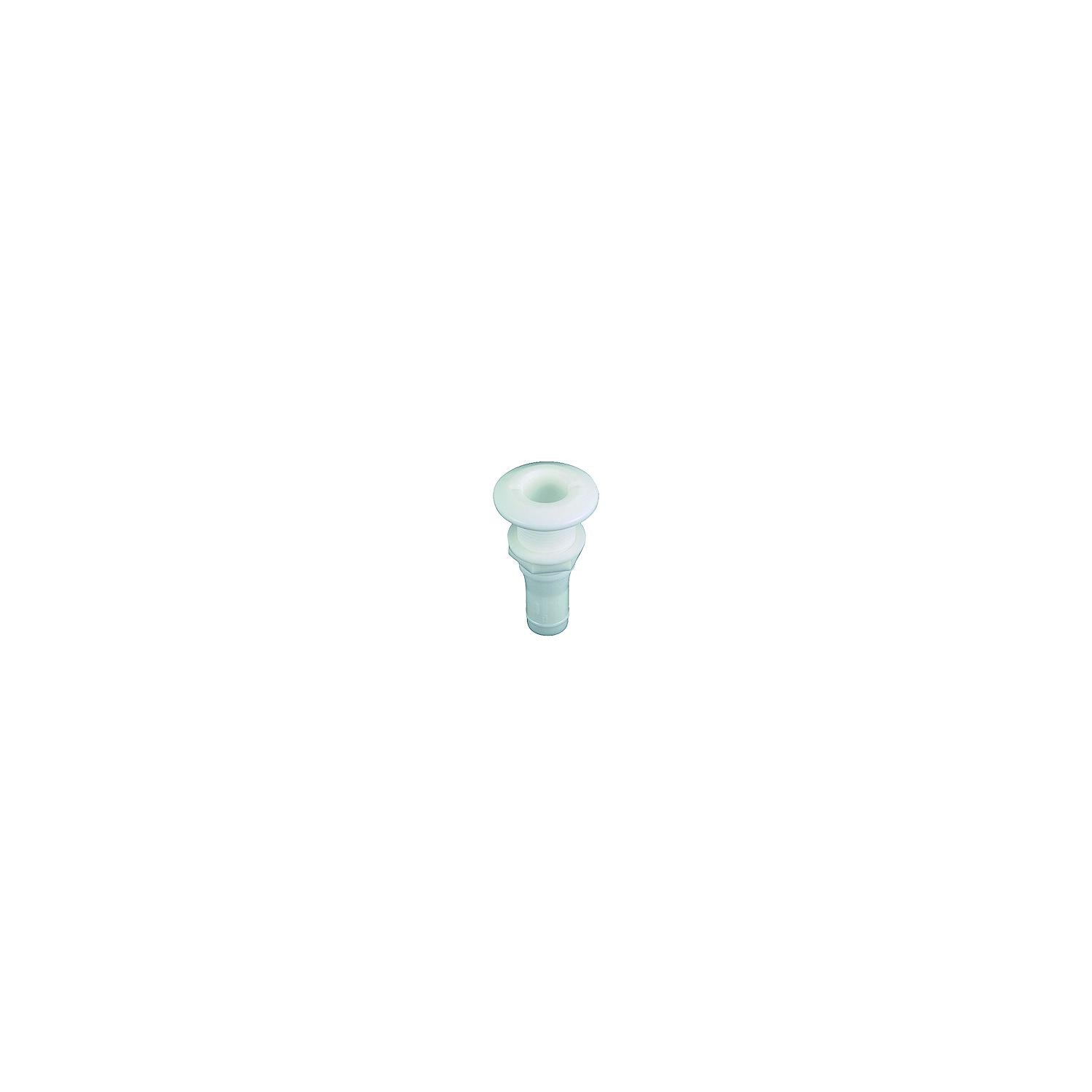 Perko Molded Polymer Thru-Hull For Hose, 1/2", White 9-0328004