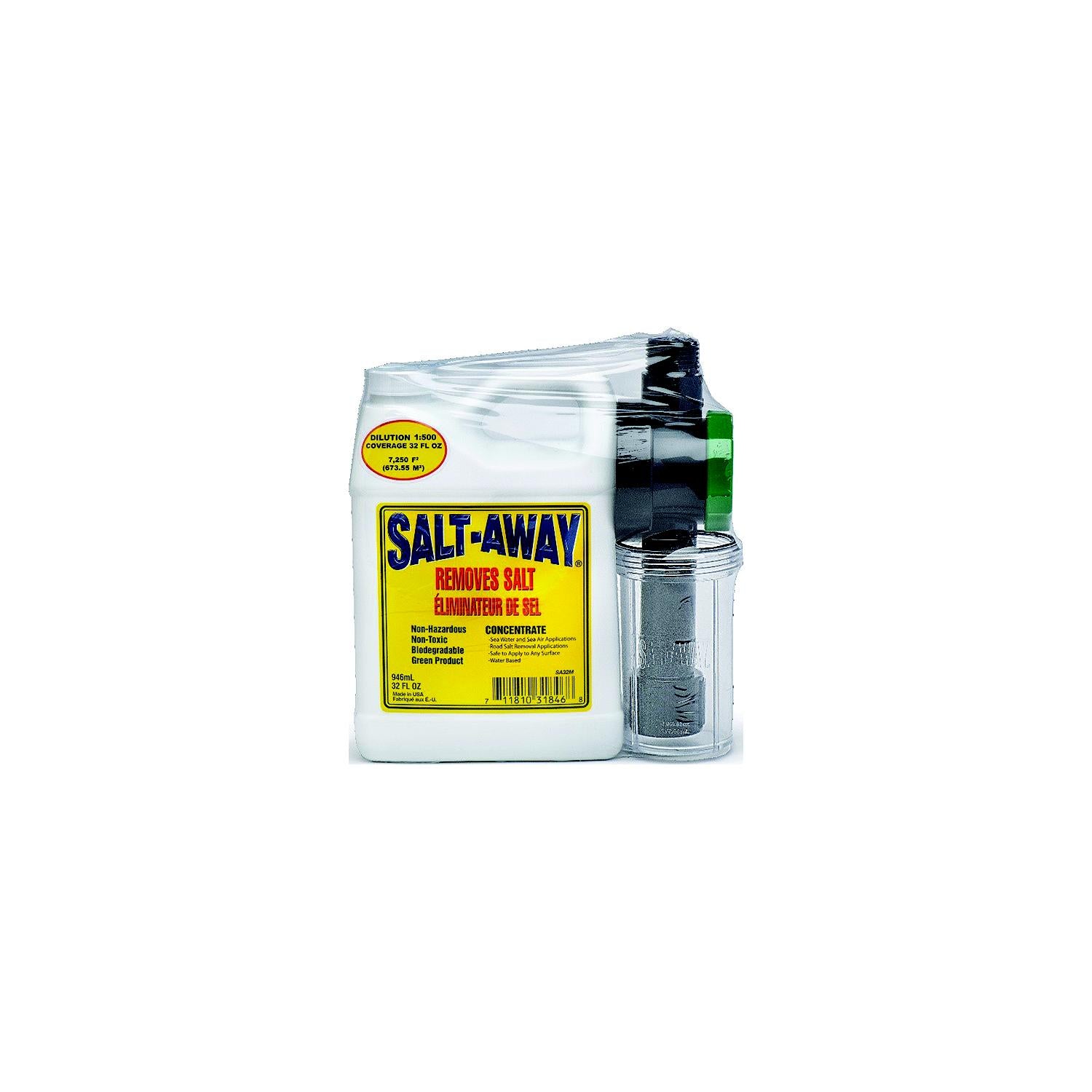 Salt-Away Products Inc. Salt-Away SAL32M Salt Remover, 32 oz. Concentrate w/Mixer, 12/case 953-SAL32M